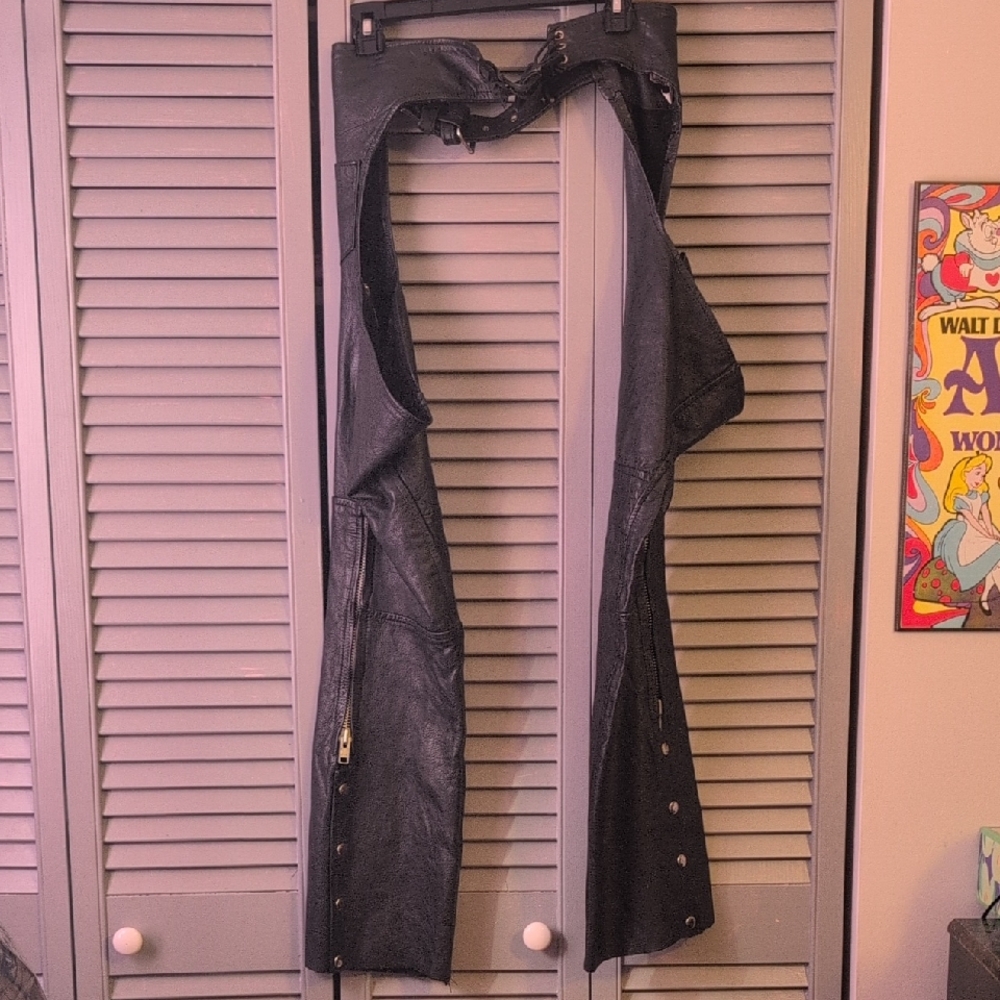 Black Leather Chaps